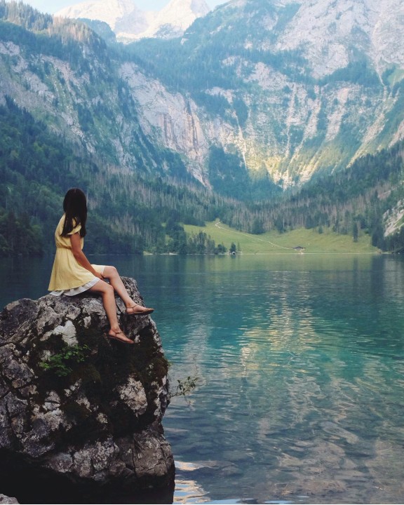 Students on a mountain